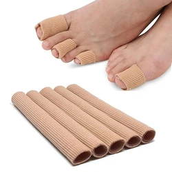 Silicone Toe Cover Fabric Gel Bandage, Toe Separator for Corns, Blisters, Calos, Martelo Toes and Fingers Protetores, Foot Care