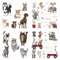 Paws & Purrs Meow & Furever Metal Cutting Dies Stamps Stencls For DIY Scrapbooking Decorative Embossing Handcraft Die Cutting