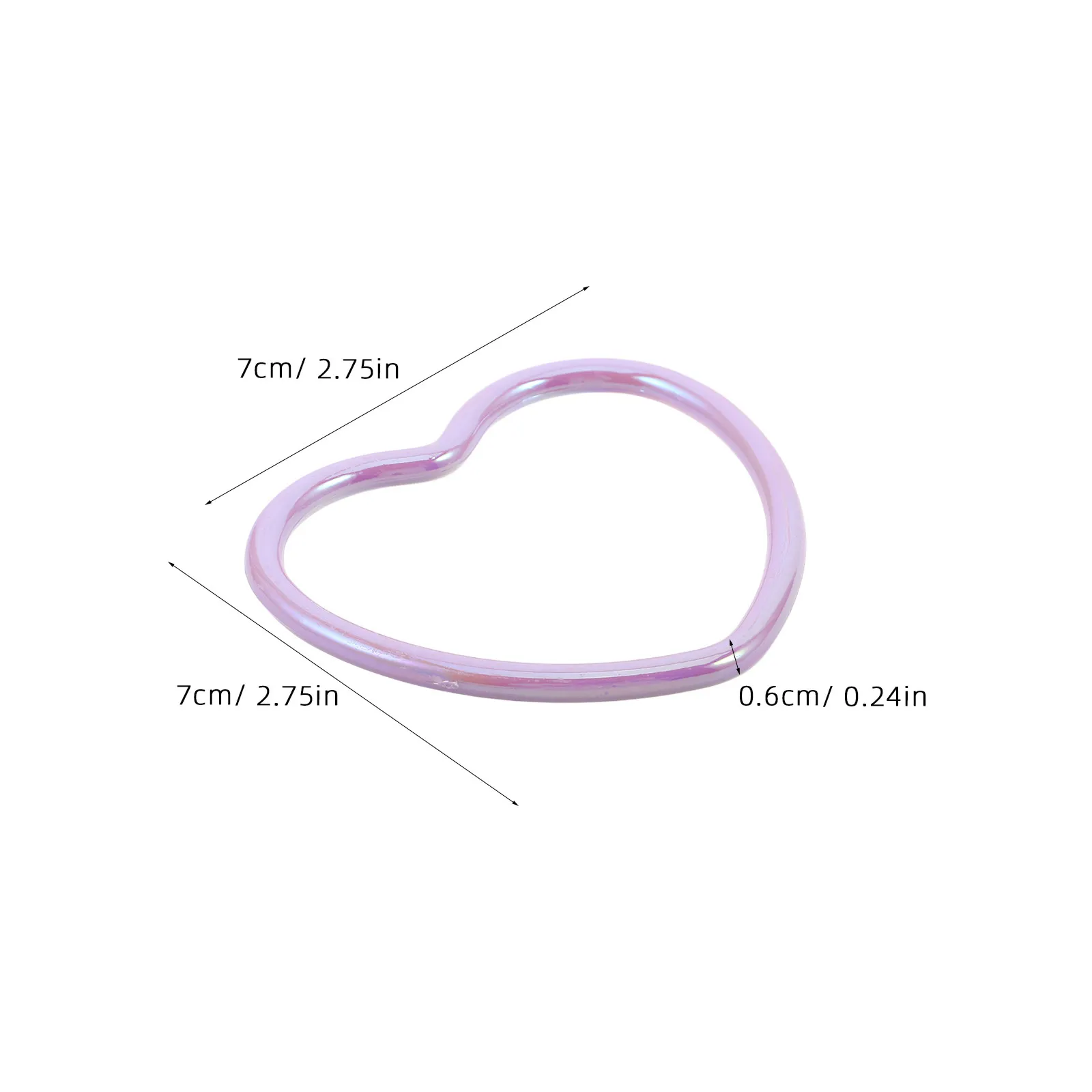 18Pcs Heart Bracelets Lightweight Plastic Bangles Rainbow Colors Birthday Party Favor Wedding Graduation