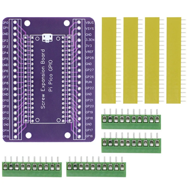 Raspberry pi pico,GPIO用の拡張ボード,オスおよびメスピン,非溶接,1セット