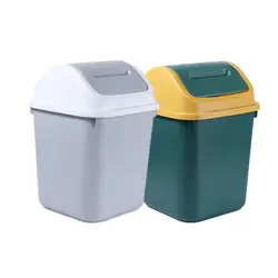 10L Swing Garbage Can Large Wastebasket with Swing Top Lid for household Bathroom Bedroom Living Room Dorm Kitchen accessories