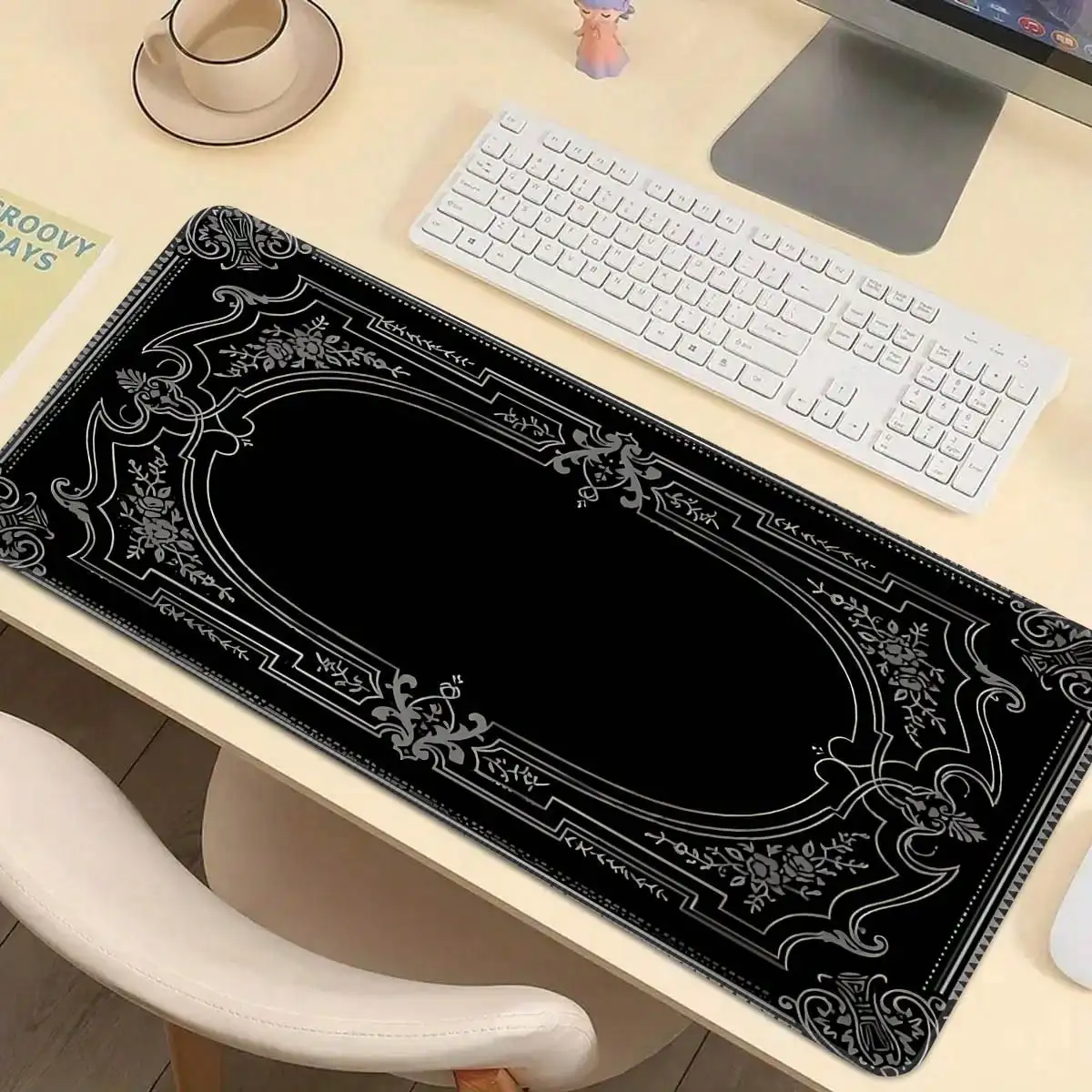 Framed Extra Large Mouse Pad Gaming Desk Mat Washable Non-Slip Rubber Bottom Stitched Edge Gift for Desk Protector Study Pad