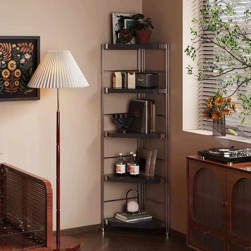 

Corner rack Shelf Shelf Multi-layer bookshelf Floor-to-ceiling multi-functional kitchen Living room Balcony Corner crevice stora
