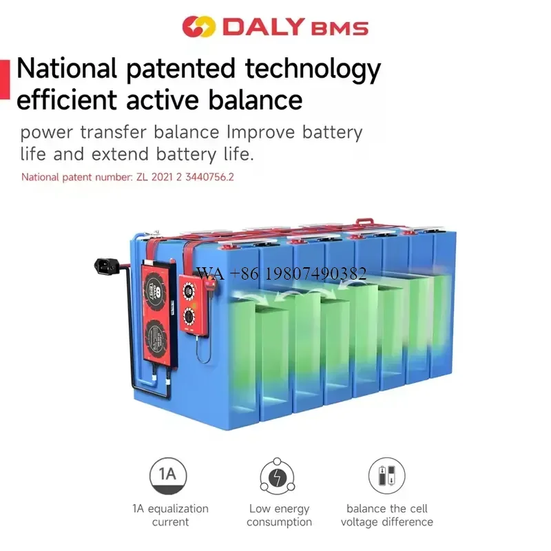wmwmnu for Daly Smart BMS Battery Equalizer 4S 12V 8S 24V 16S 48V 20S 60V 24S 72V LiFePO4 Lithium Battery 1A Active Balancer