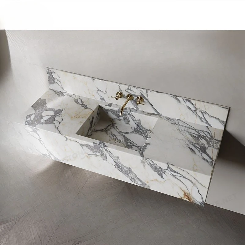 

Elegant luxury apartment villa with natural grey marble and light gold pattern Hotel penthouse bathroom decoration