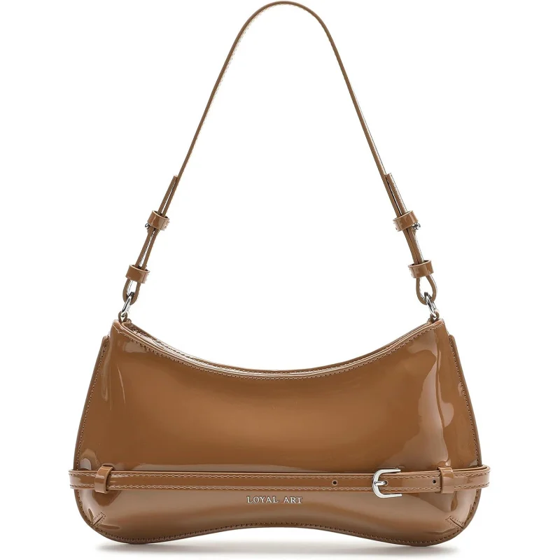 

Trendy Shoulder Bag for Women, Small Under the Arm Purse Patent Leather Womens Purses and Handbags with Zipper Closure