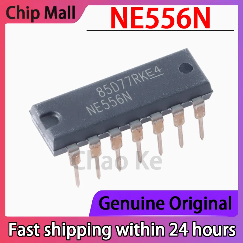 

10 шт. оригинальный NE556N NE556 прямая вставка DIP-14 4,5 В ~ 16 В двухканальный прецизионный таймер чип