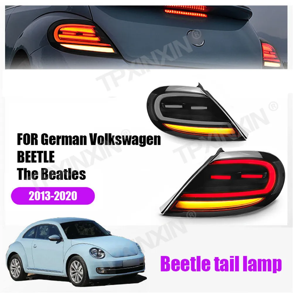 

LED Tail Light For Volkswagen Beetle 2013-2020 Sedan Replacement CarLamp Assembly streamer Steering brake Retrofit Accessorie