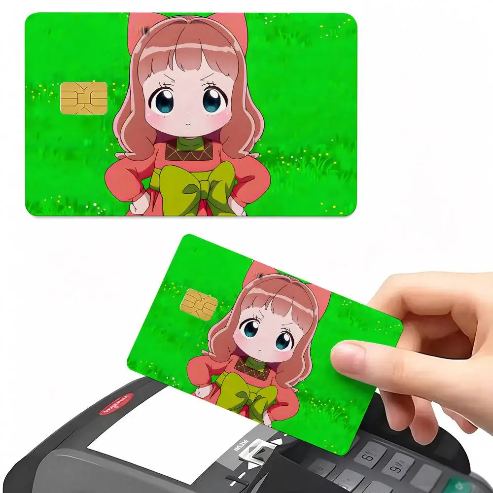 Nefertima Osfe Fluffy Paradise Card Sticker 4Pcs Credit Card Skin Anti Scratch Bank Debit Card Decal