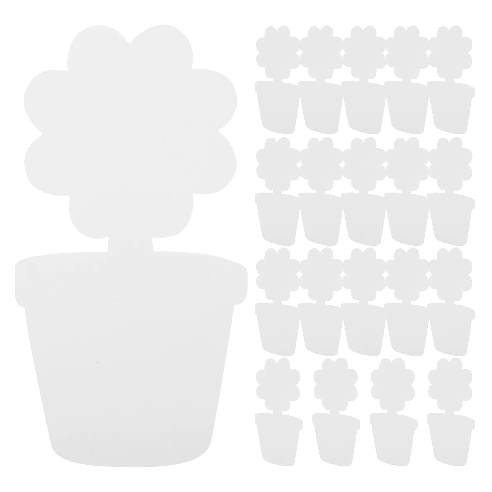 

20pcs Unpainted Blank Cardboard Flower Bonsai Ornaments For Diy Painting Coloring Projects Spring Bulletin Board Decorations