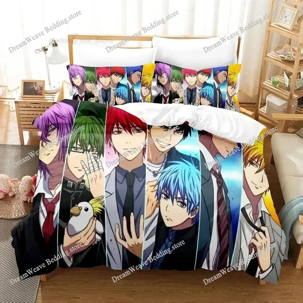Bedding Decor Kurokos Basketball Bedding Set Anime Comforter 3D Print Luxury Duvet Cover Set Luxury Gift Queen King Single Size