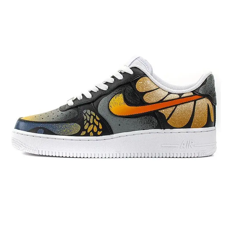 

[Нестандартная мужская обувь для скейтборда с низким верхом Liang Shanbo] Nike Air Force 1, противоскользящая, износостойкая, мужская обувь для скейтборда B