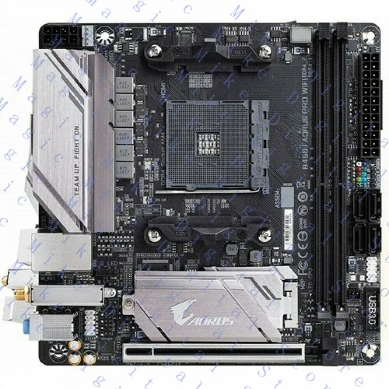 H  FOR GIGABYTE B450 I AORUS PRO WIFI Motherboard AMDB450 SocketAM4 DDR4 Mini-ITX 1×M.2