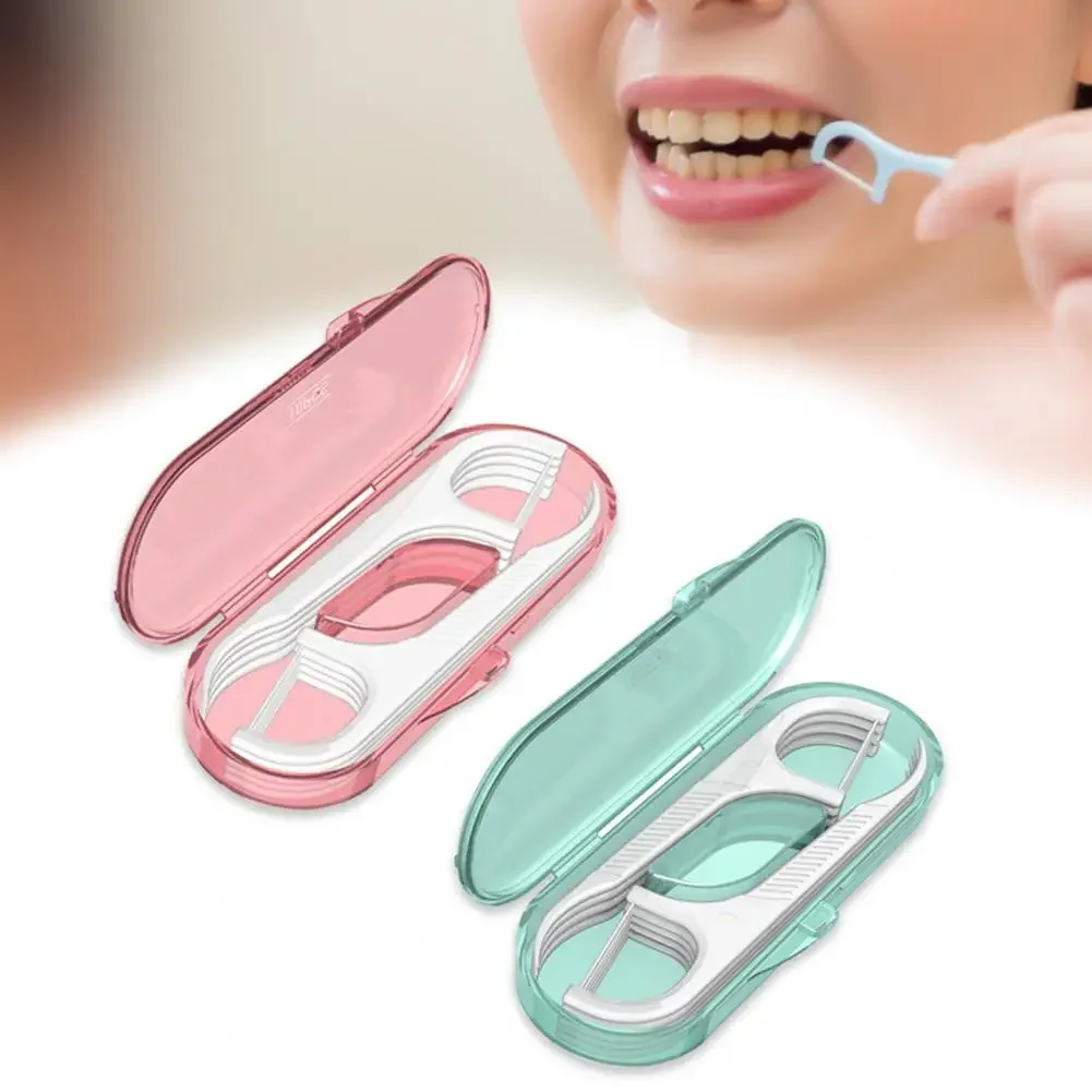 Useful Teeth Flosses Brush Loss High Toughness Safe Compact Dental Floss Sticks with Storage Box Dental Flosses Oral Care