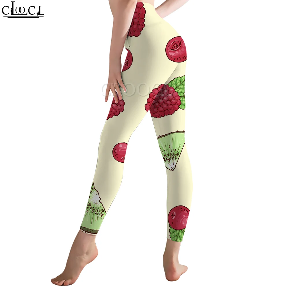 CLOOCL Mode Casual Dames Legging Heerlijk Fruitpatroon 3D Print Workout Broek Naadloze Legging Yoga Broek Sportkleding