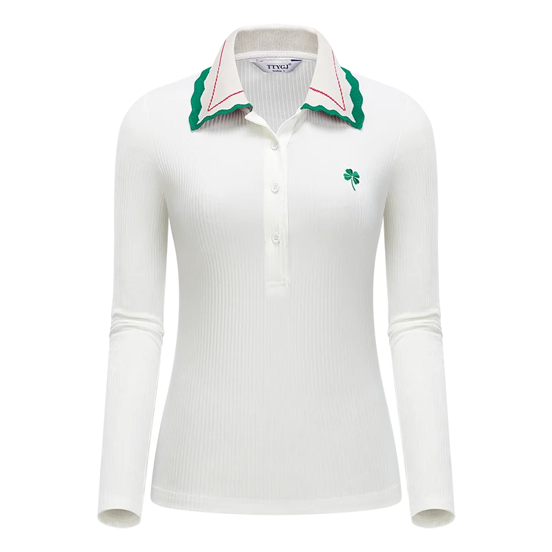 

Autumn Winter Womens Shirt Golf Wear Long Sleeve Top Tennis POLO Shirts Quick Drying Slim Fitting Sports Sweater Golf Clothes