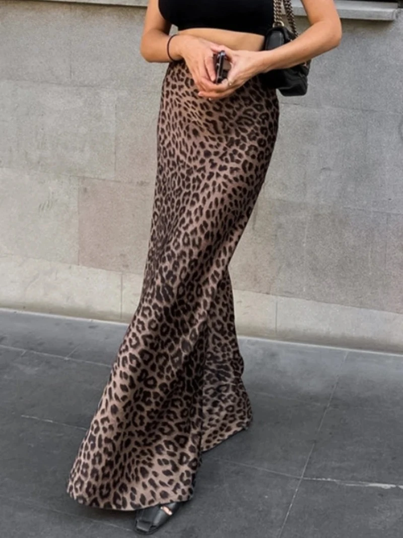 

Skirts for Women Summer Fashion New Leopard Print Sexy Package Hip Fishtail Skirt Trailing Half-body Women's Skirt Streetwear