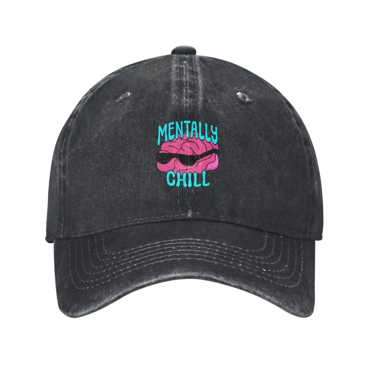 Mentally Chill Blue Baseball Cap Snap Back Hat New In Hat Women's Beach Outlet Men's