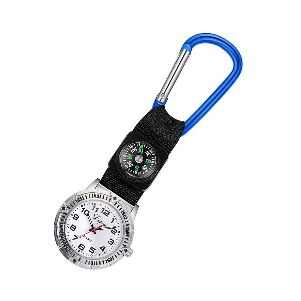 Carabiner Compass Watch Pocket Watches for Men Mountaineering Nurse Casual Wristwatches