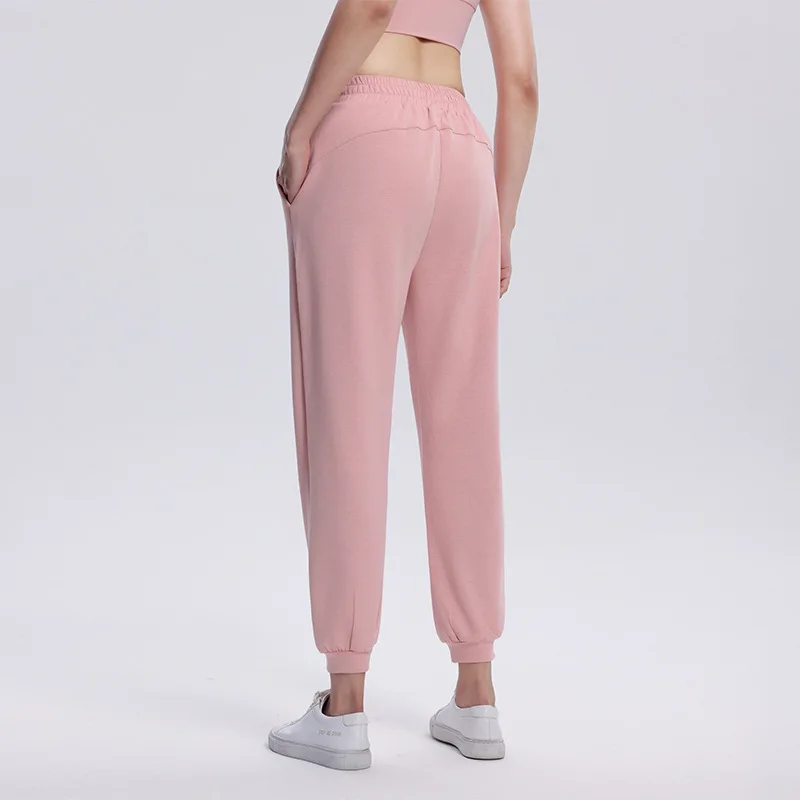 2024 New Women's Yoga Pants Air Layer Casual Pants Loose Sports Running Fitness Nine Minute Pants