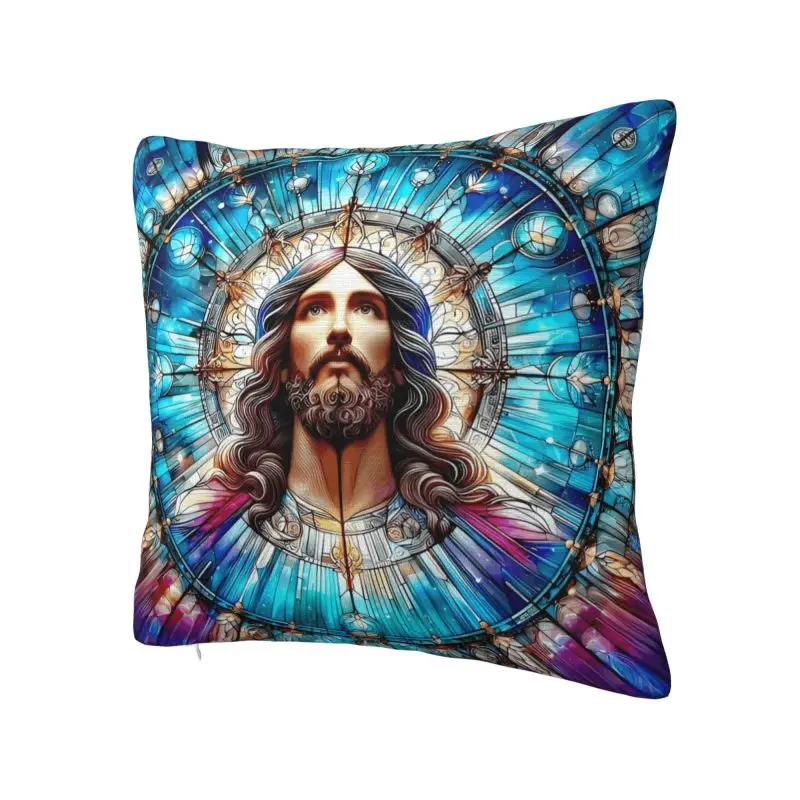 Sacred Heart Of Jesus Throw Pillow Covers Bedroom Decoration Christian Catholic God Sofa Cushion Cover Polyester Cozy Pillowslip