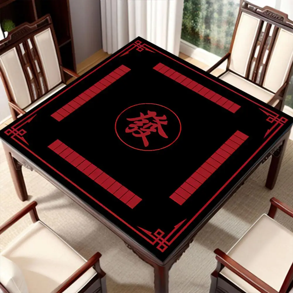 Chinese Tablecloth Noise Reduction Mahjong Table Mat for Poker Domino Card Board Games Anti-slip Square Playmat Cover Home Decor