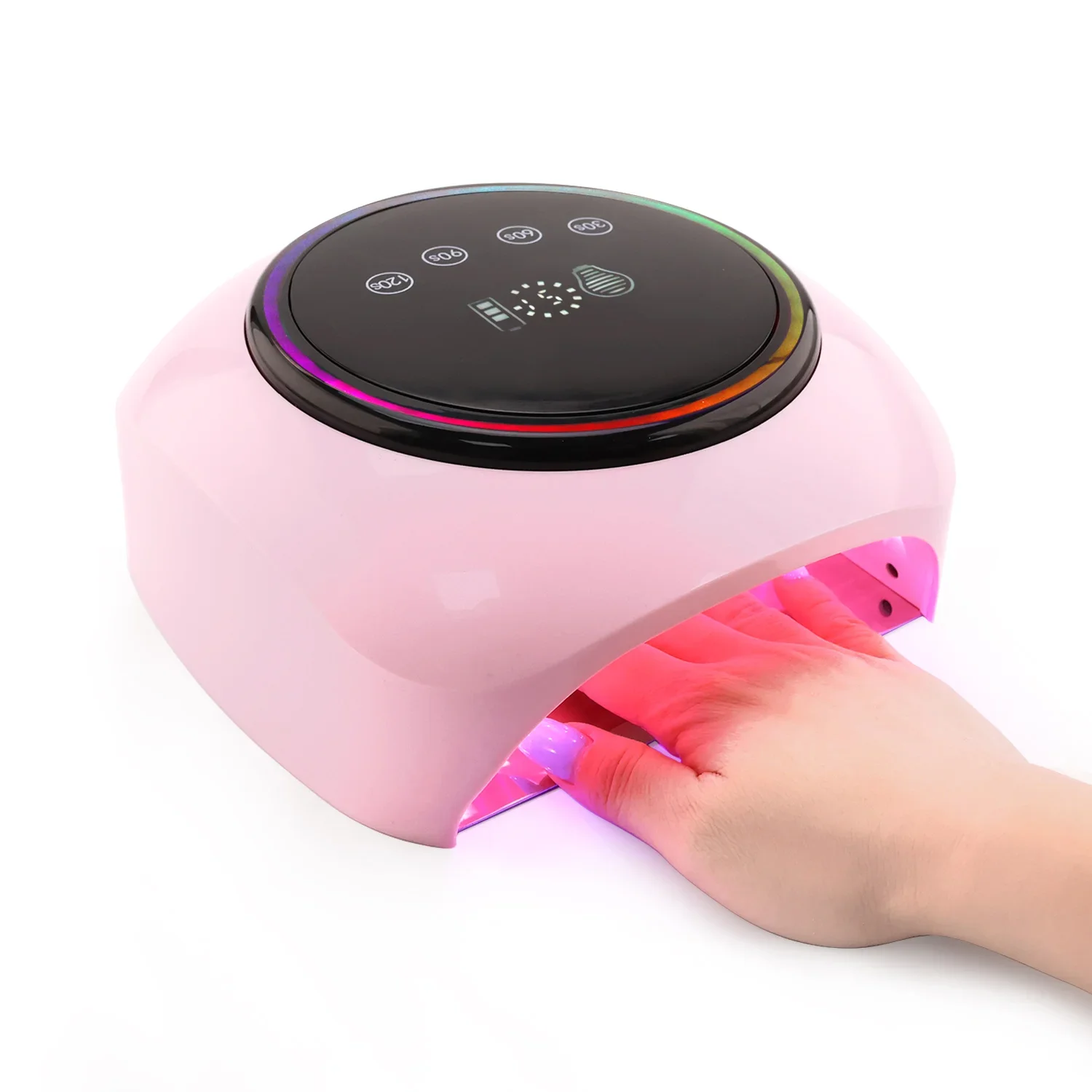 2025New Arrival Professional 98W Portable Cordless uv led nails light Rechargeable Nail Dryer Lamp With Salon for nails Manicure