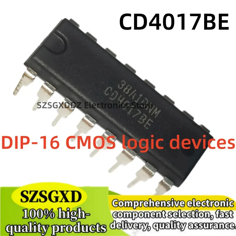 10-30-50 units/lot 100% new quality DIP16 CD4017 CD4017B CD4017BE 4017 DIP-16 CMOS logic devices