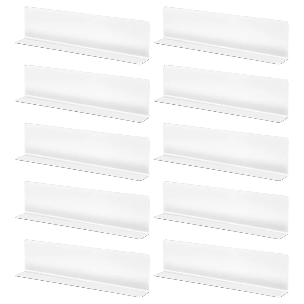 

10 Pcs Classification Baffle Cabinet Divider Inserts Clear Pvc Organizer Closet Dividers Shelf Separators
