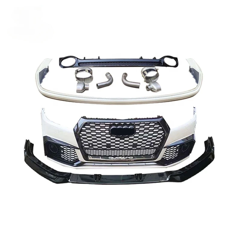 Car Body Kits for  Q5L Sports/Ordinary Edition Upgrade RSQ5 Front Bumper Rear Bumper Diffuser Car Tail Throat Wheel Trim