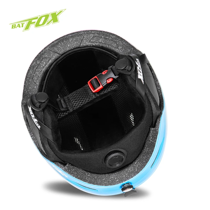 BATFOX casco de esquí casque ski certificado CE seguro moda brillo deporte al aire libre PC Shell + EPS espuma Snowboard casco adulto y mujeres