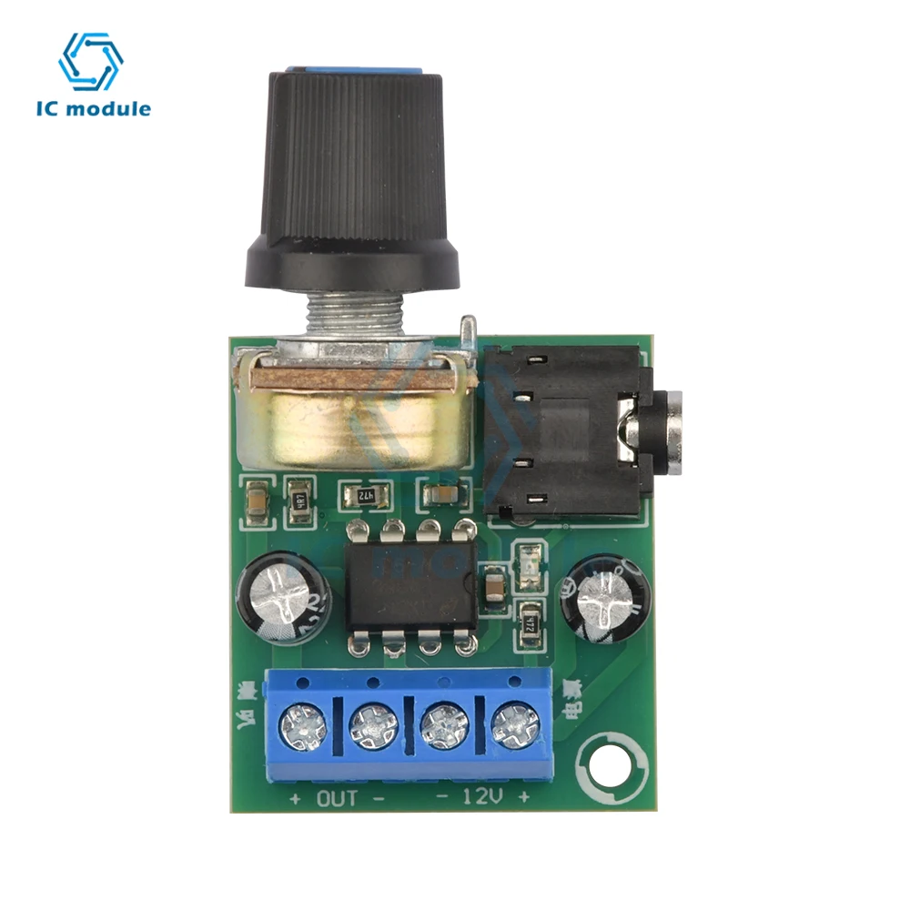 LM386 10W Audio Amplifier Board Mono 3.5mm DC 3-12V Volume Control Mini AMP Module Adjustable Volume 1PC Sound amplifier board