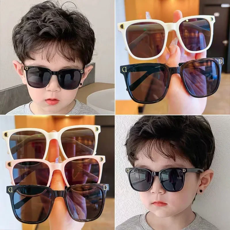 Children Sunglasses 2024 Fashion Square Kids Sunglasses Boy Girl Square Goggles Baby Travel Glasses 6 Colors Optional UV400