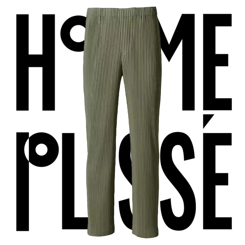 Pleats Pleated Original Straight Pants 2024 Spring And Summer New Large Size Men's Loose Wide-leg Pleated Casual Suit Pants