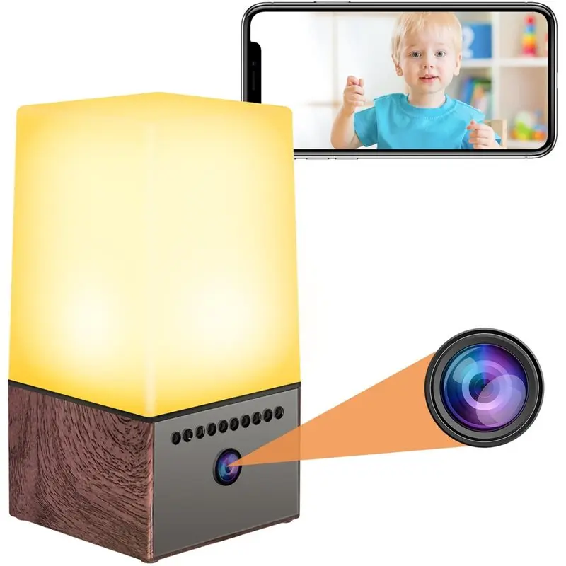 HD Home Camera 3 Modes Battery Powered Small Table Lamp Monitoring Function Wireless PIR Motion Sensor LED Night Light