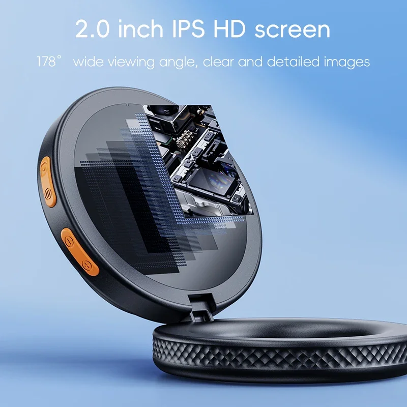 2.0 inch 500X Autofocus Digital Microscope 1080P Video Microscopes Foldable Magnifying Glass with 8 Leds for Coins Windows/Mac