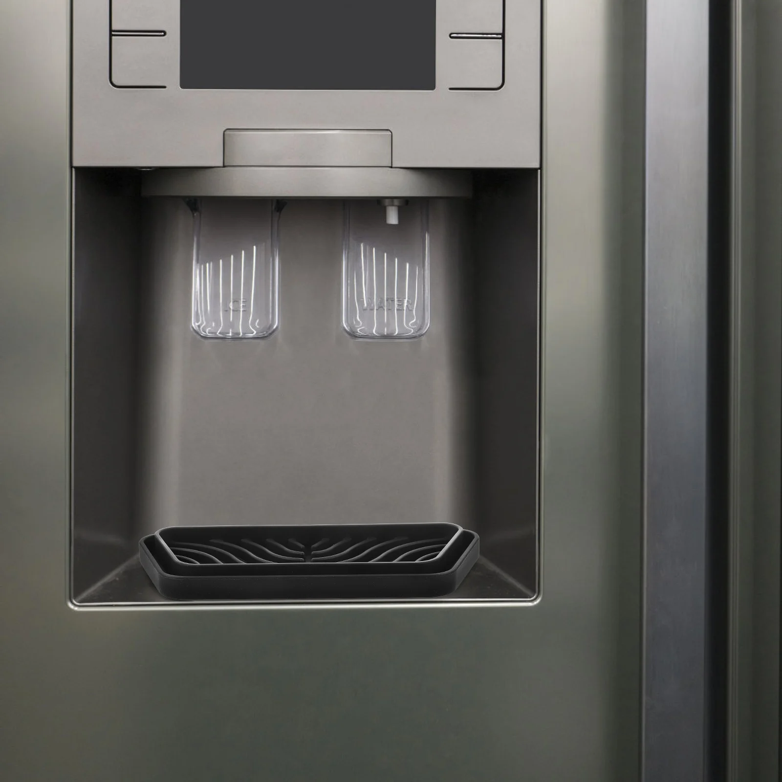 

Silicone Drip Tray for Fridge Black Color Adjustable Size Refrigerator Water Catcher Pad Kitchen Bar Accessories