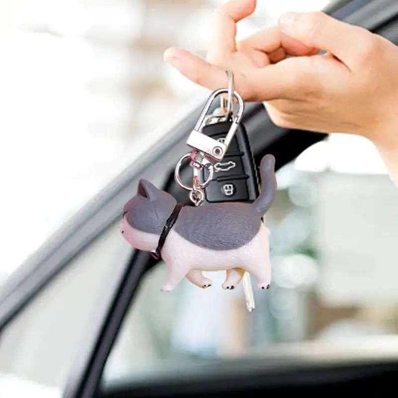Creative Animal Pendant Safe Exquisite Key Rings Resin Car Key Pendant Women's Keyrings & Keychains Soft For Keys Bags Pencil