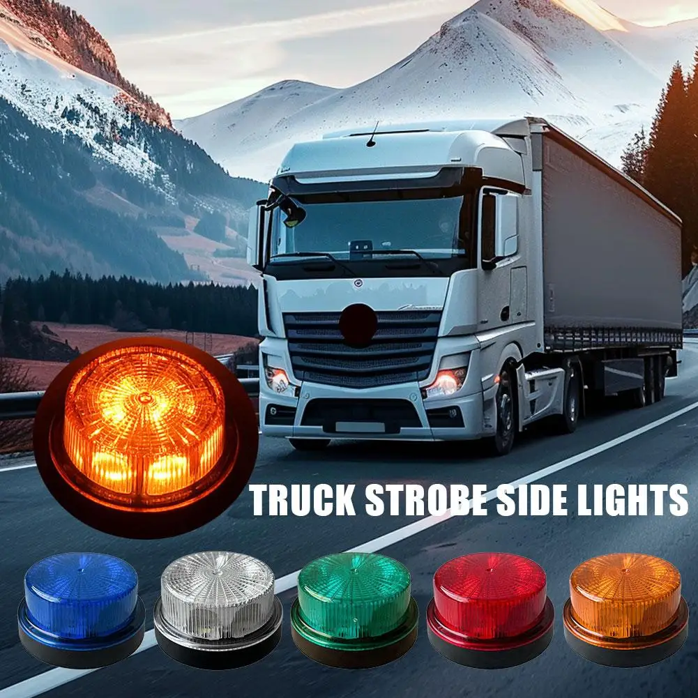 

12V 24V Car LED Strobe Rotating Warning Light Flashing Emergency Light Van Truck Side Lights Indication Lights