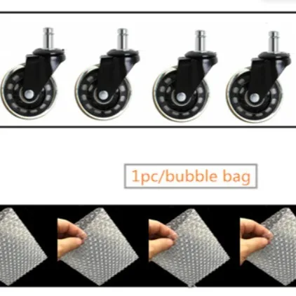 2 inch, 2.5 inch, 3 inch transparent wheel universal brake color furniture wheel transparent furniture wheel office chair wheels