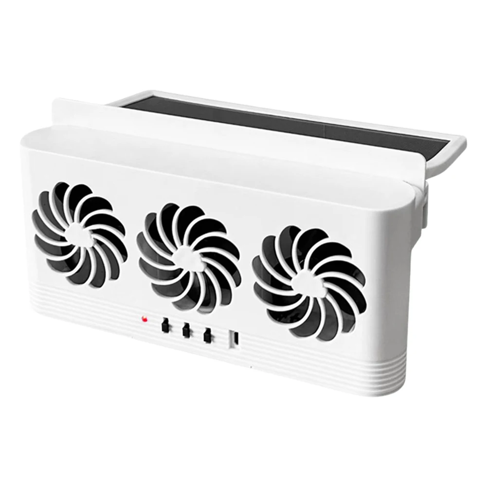 

Solar Powered Car Exhaust Fan Eliminate Peculiar Smell Car Window Air Vent Fan USB Powered Auto Ventilation Fan for All Cars