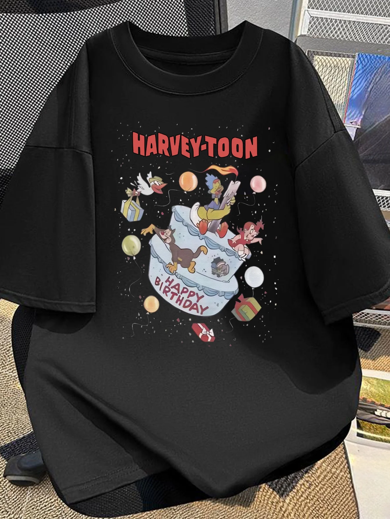 

Birthday Cake Graphic Printing Summer Autumn Winter Pure Cotton Casual and Comfortable Men's and Women's T-shirts Short Sleeves