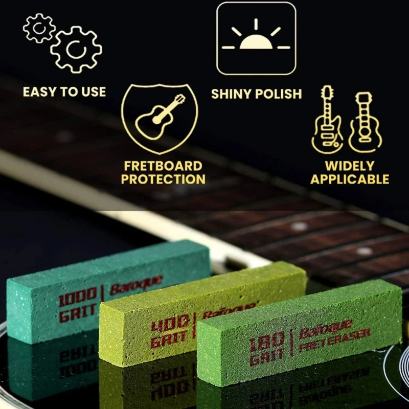 Guitar Fret Polishing Erasers Cleaner for Cleaning Fret Wire/String/Metal