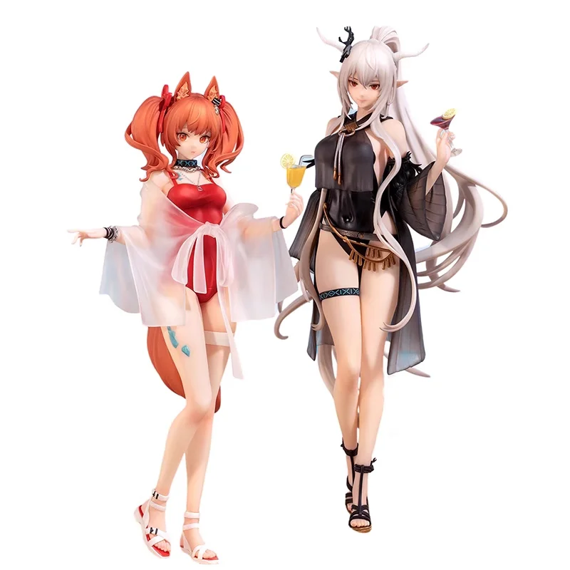 Myethos Arknights Angelina Shining Texas Summer Swimsuit Anime Figure Pvc Statue Desktop Decor Gift Computer Case Ornament