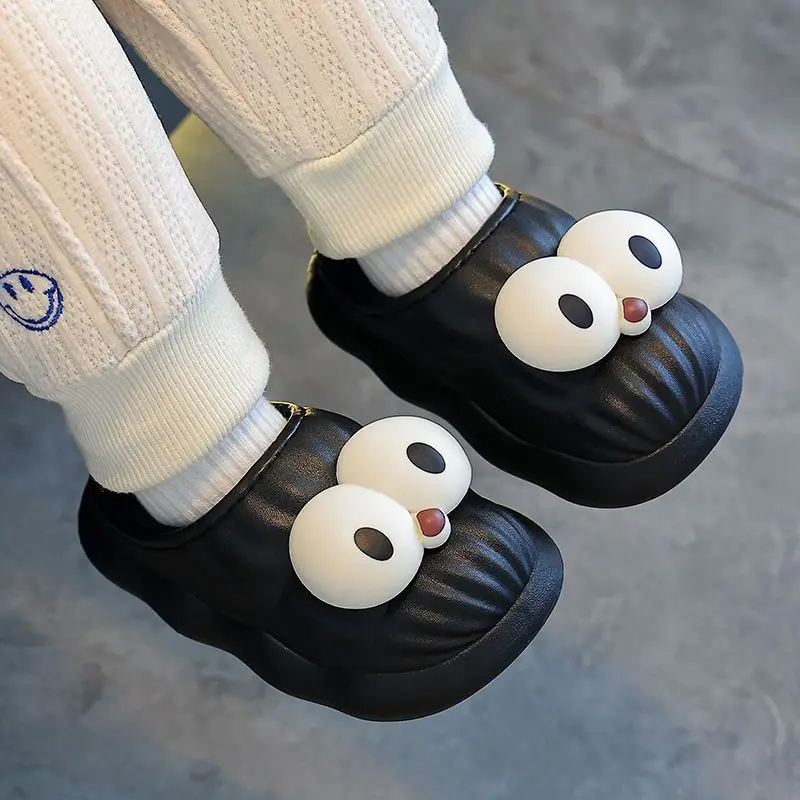 

Kids Cotton Slippers Warm Fleece Lined Water Resistant Non Slip for Boys Girls Toddlers Autumn Winter Indoor Outdoor Parent