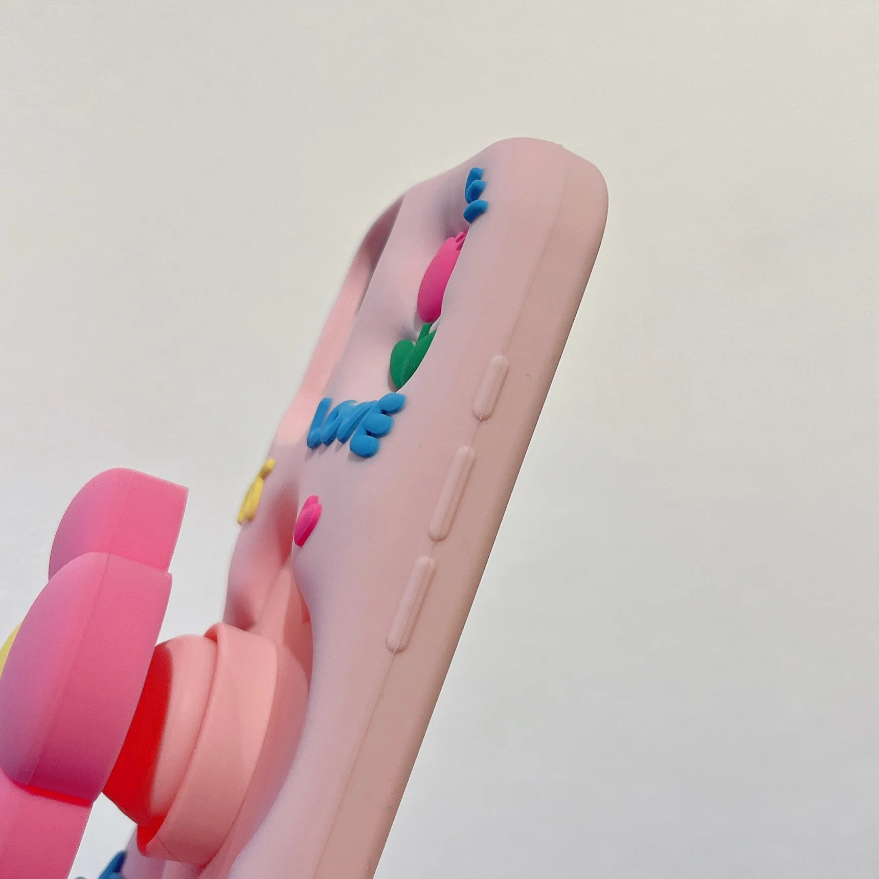 3D Floral Silicone Case for iPhone pro Max/X/XS Max/XR with Stand Holder Bracket Soft Cover for 17/16/15/14/13/12/11 6/6S/7/8 pl view 5