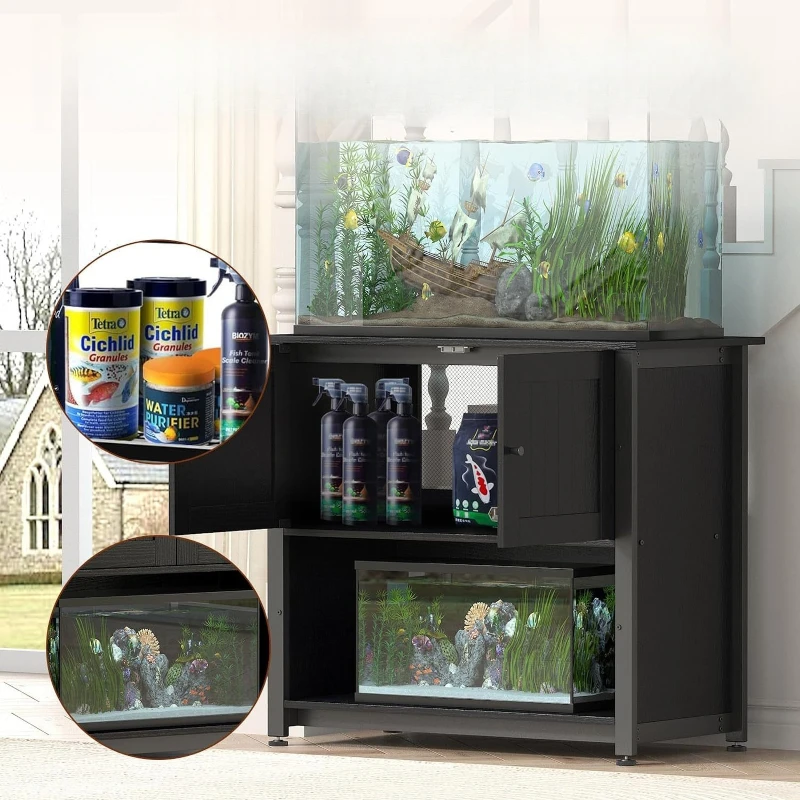 

Metal Aquarium Holder for Storage Accessories Reptile Tank Turtle Glass Container