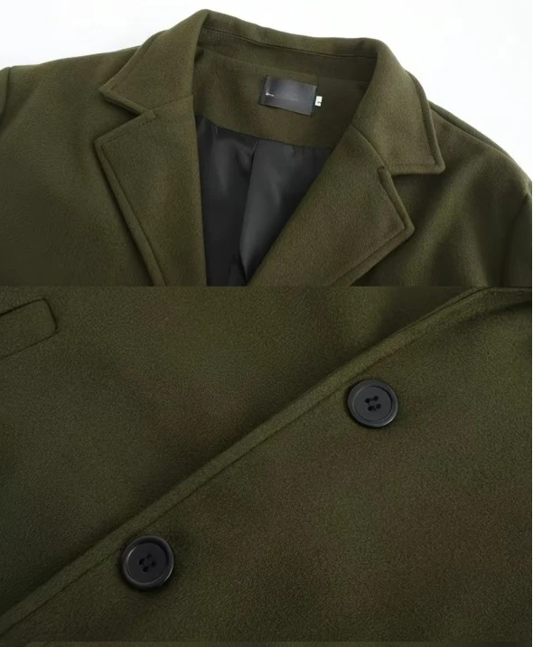 For Casual Outings Mens Winter Trench Coat Warm Trench Coat Winter Wear Autumn Wear  New Condition Polyester Fabric