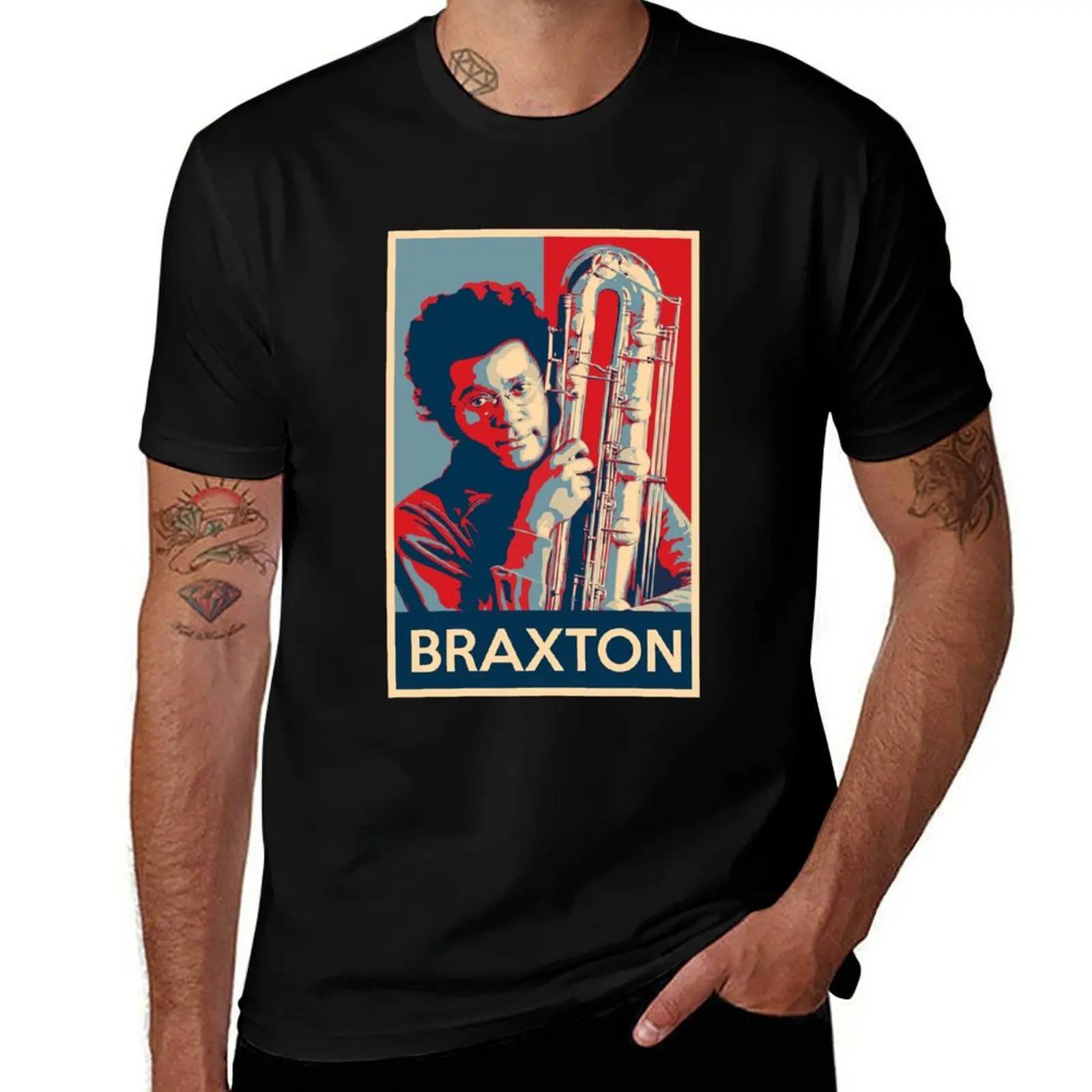 

Anthony Braxton Hope Poster - Greats of Jazz History T-Shirt man t shirt cotton high quality T-Shirt
