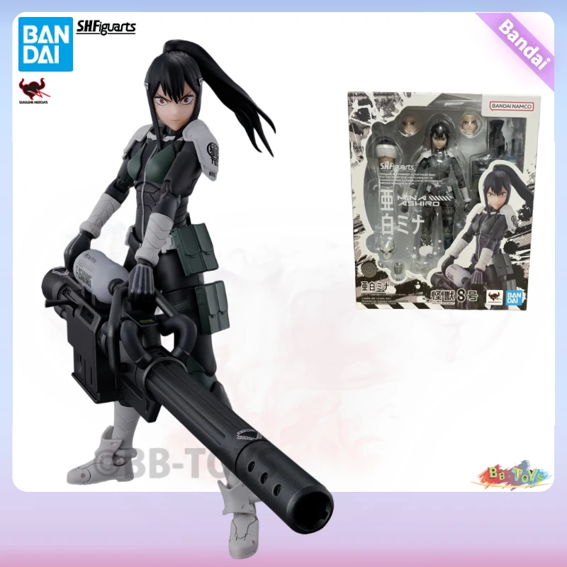 

In Stock Original Anime Bandai Kaiju No. 8 Ashiro Mina S.H.Figuarts Action Figure PVC Model Toys Doll 14CM Collector Figurine